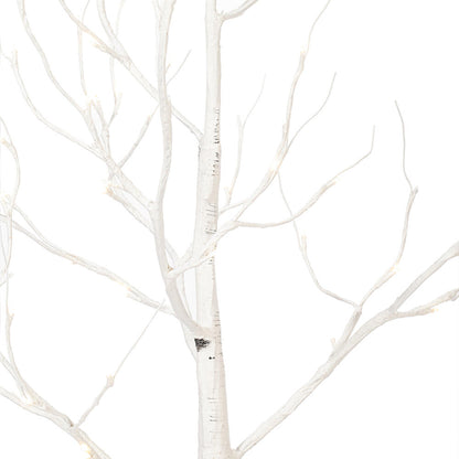 Vickerman 6' White Birch Twig Tree Warm White 3mm Wide Angle LED lights.