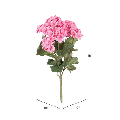 Vickerman 18" Artificial Coral Geranium Bush.