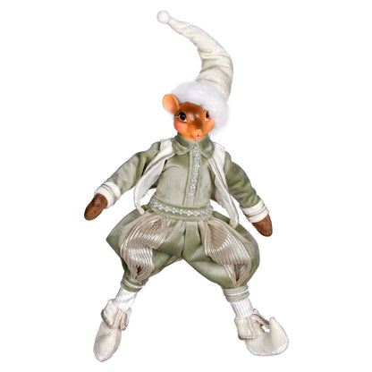 Vickerman 14" Jewel-Tide Greetings Collection Mouse Doll 2 Pack