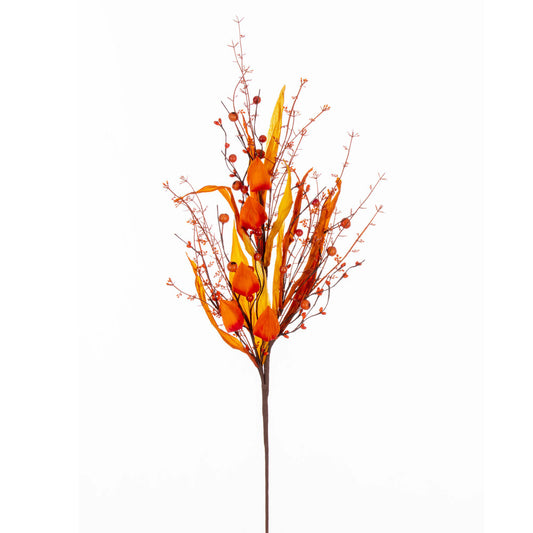 Vickerman 29" Orange Fall Artificial Lantern Berry and Husk Spray 2 per bag