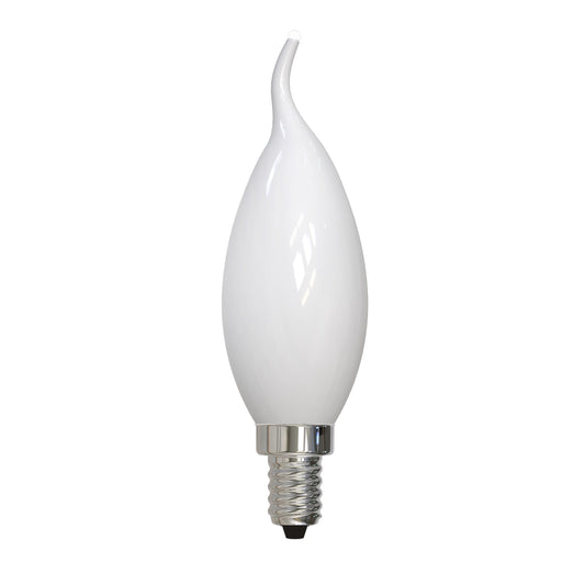 Bulbrite 776402 5W LED CA10 3000K - 1800K FILAMENT MILKY WARM DIM E12