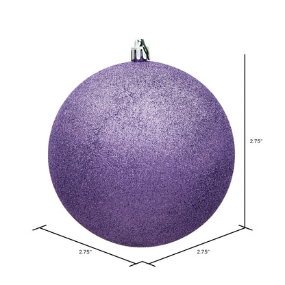 Vickerman 2.75" Lavender Glitter Ball Ornament 12 per Bag