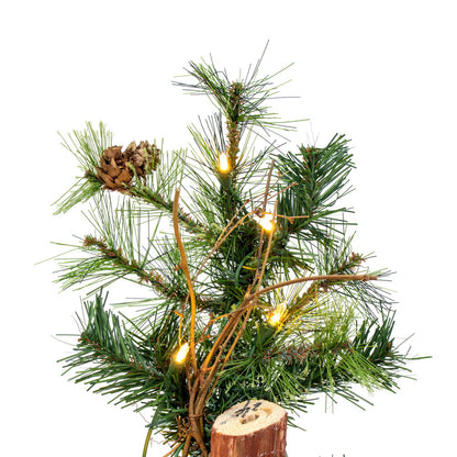 Vickerman 6' Mixed Country Alpine Artificial Christmas Tree Warm White Dura-Lit® LED Lights