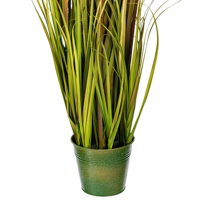Vickerman 60" Artificial Potted Green Grass with Cattails.