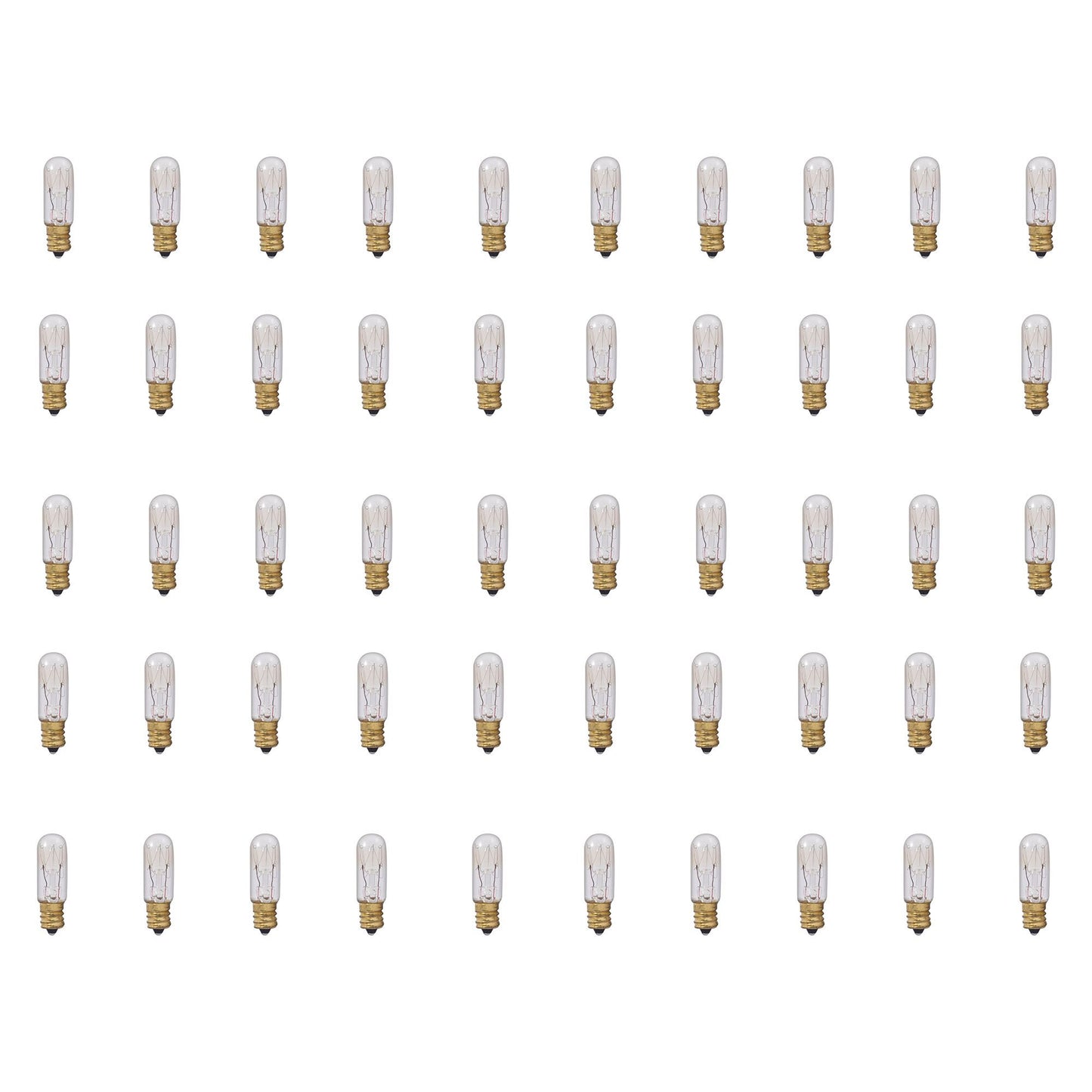 BULBRITE INCANDESCENT T4 CANDELABRA SCREW (E12) 6W DIMMABLE LIGHT BULB 2700K/WARM WHITE 50PK (708106)