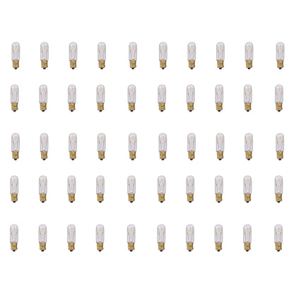 BULBRITE INCANDESCENT T4 CANDELABRA SCREW (E12) 6W DIMMABLE LIGHT BULB 2700K/WARM WHITE 50PK (708106)