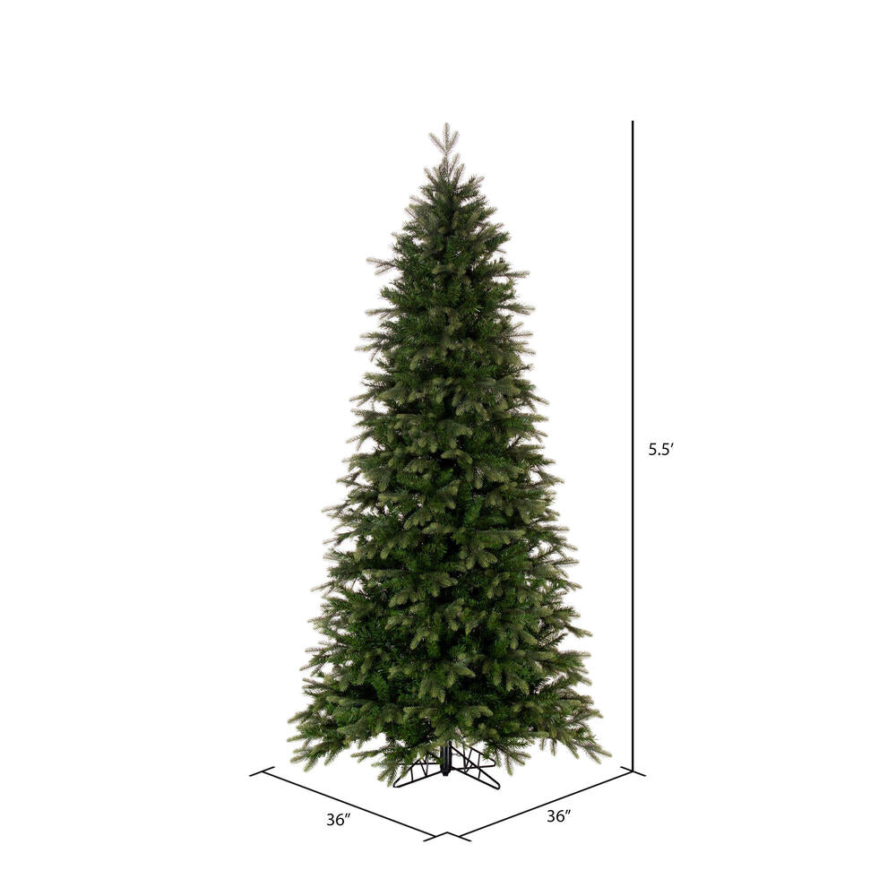 Vickerman 5.5' x 36" Douglas Fir Artificial Slim Unlit Christmas Tree.