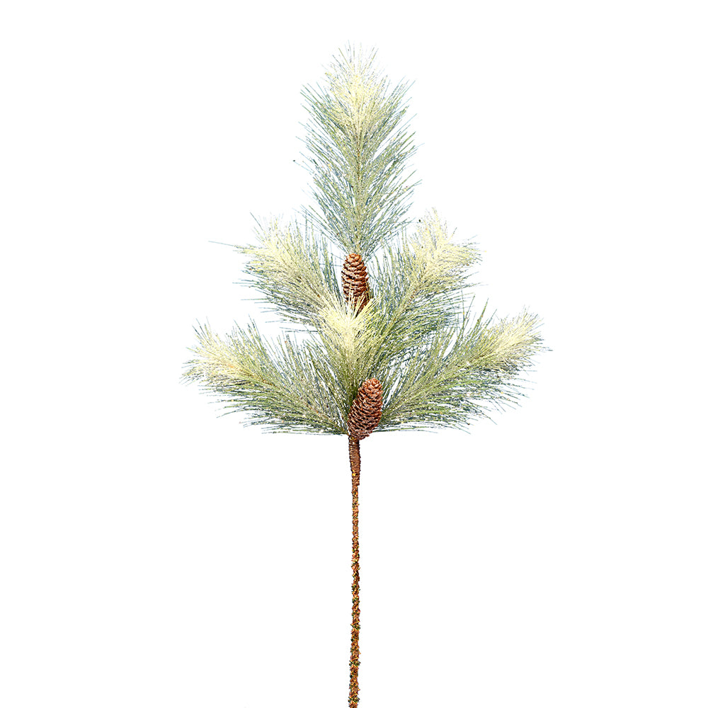 Vickerman 30" Norfolk Frosted Pine Artificial Christmas Spray. Includes 2 sprays per pack.