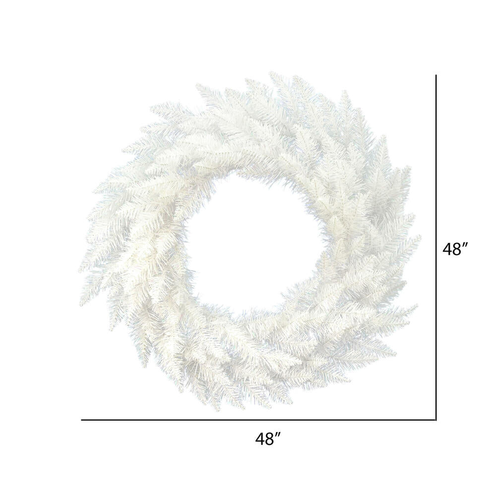 Vickerman 48" Sparkle White Spruce Artificial Christmas Wreath Unlit