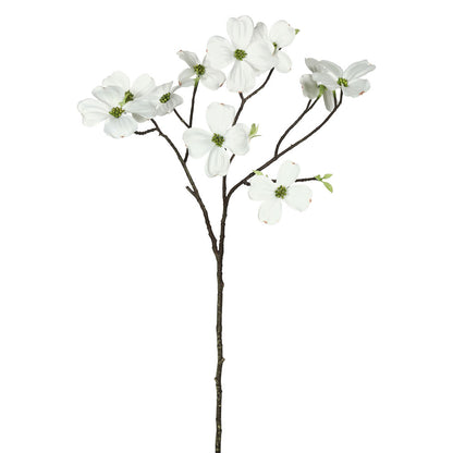 Vickerman 28" Artificial White Dogwood Stem Set of 3