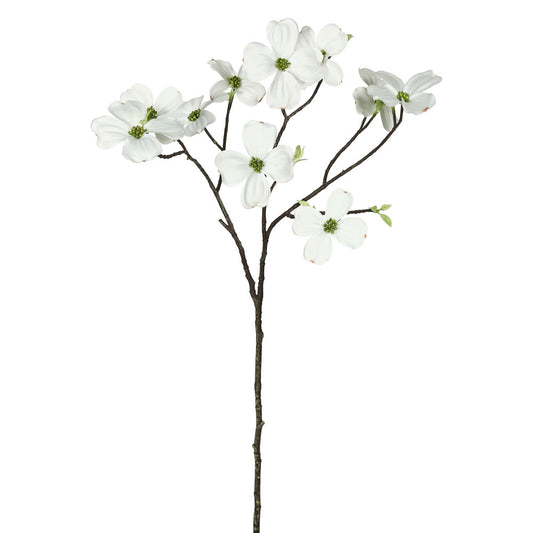 Vickerman 28" Artificial White Dogwood Stem Set of 3