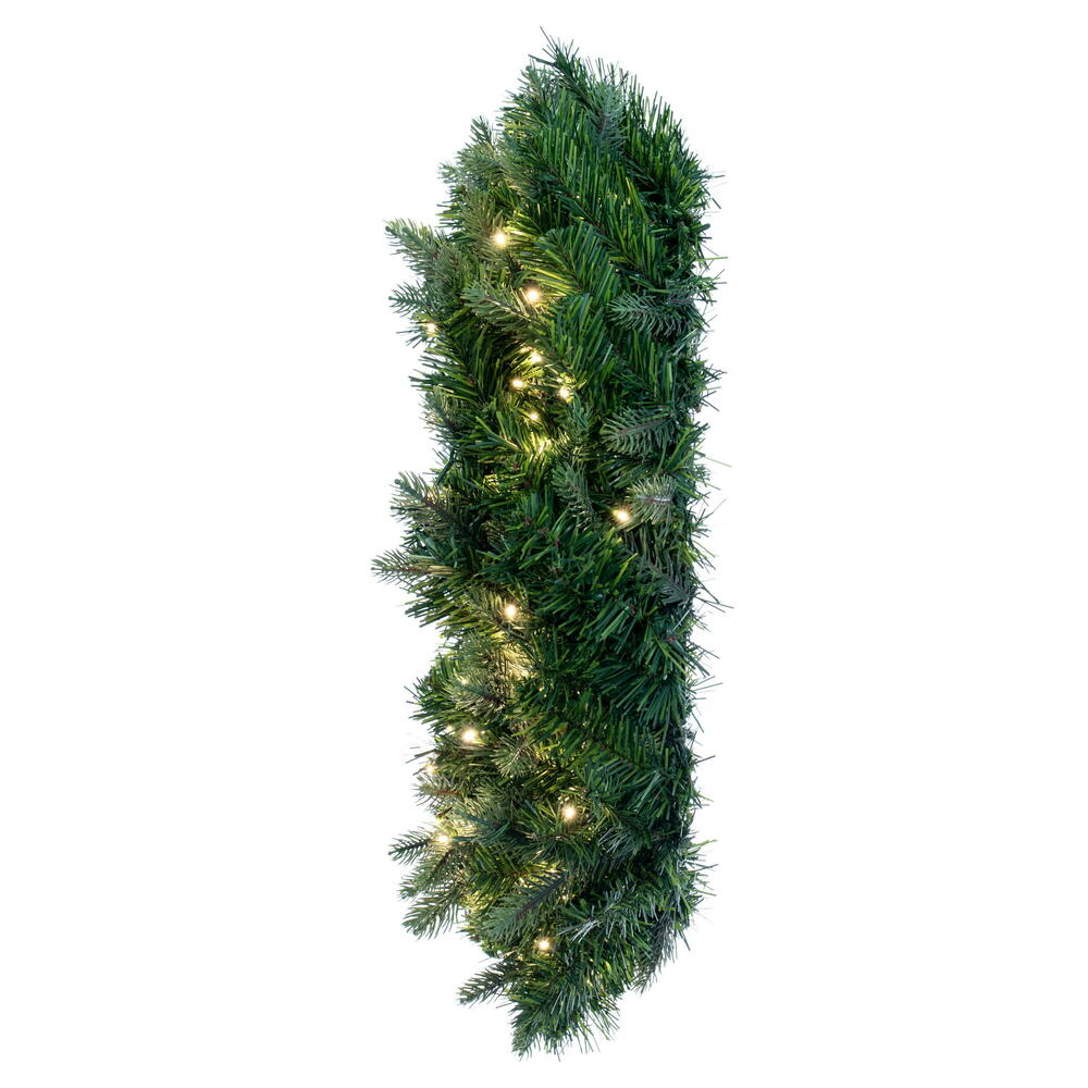 Vickerman 36" Douglas Fir Artificial Pre-Lit Wreath with Dura-Lit® Warm White LED Mini Lights.