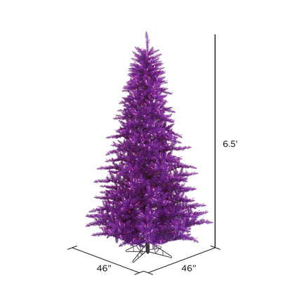 Vickerman 6.5' Purple Fir Artificial Christmas Tree Purple  Dura-lit LED Lights