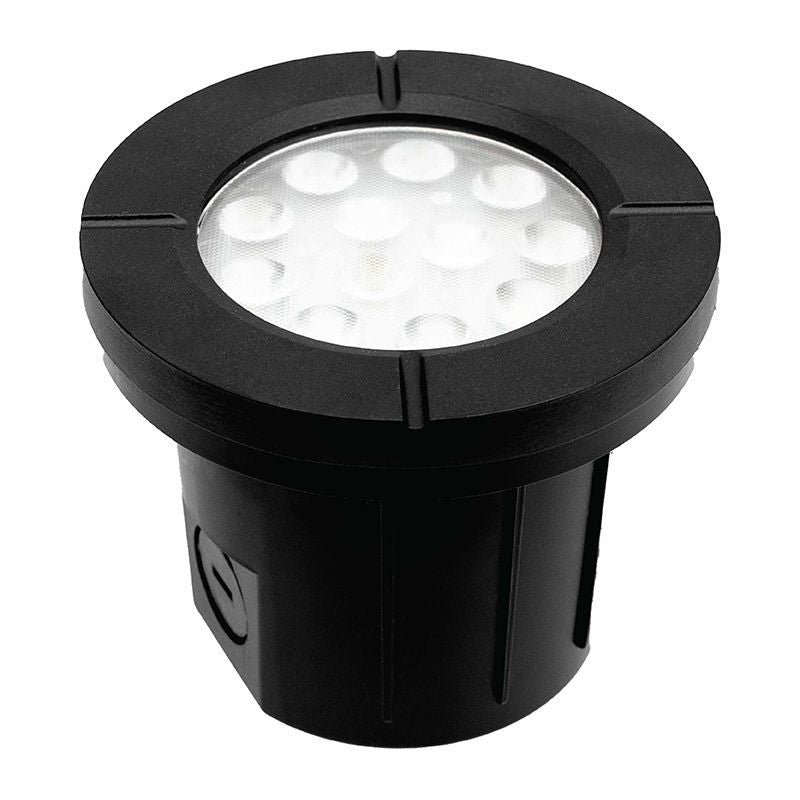 Westgate Integrated LED Well Light Flat 12-24V AC/DC 6W 30K - Black, Landscape Lighting , 6W, 580 Lumens, 3000K, Black Finish