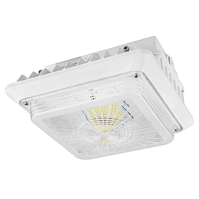 Westgate LED Parking Garage Light, 55W, 5000K, UL Listed, Outdoor Lighting, 55W, 7100 Lumens, 5000K, White Finish, 0~10V Dimmable