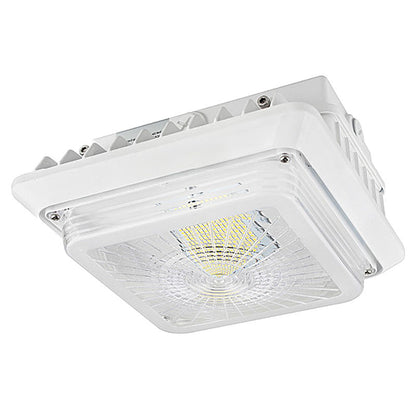 Westgate LED Parking Garage Light, 55W, 5000K, UL Listed, Outdoor Lighting, 55W, 7100 Lumens, 5000K, White Finish, 0~10V Dimmable