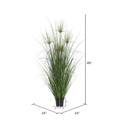 Vickerman 48" Artificial Potted Green Grass.