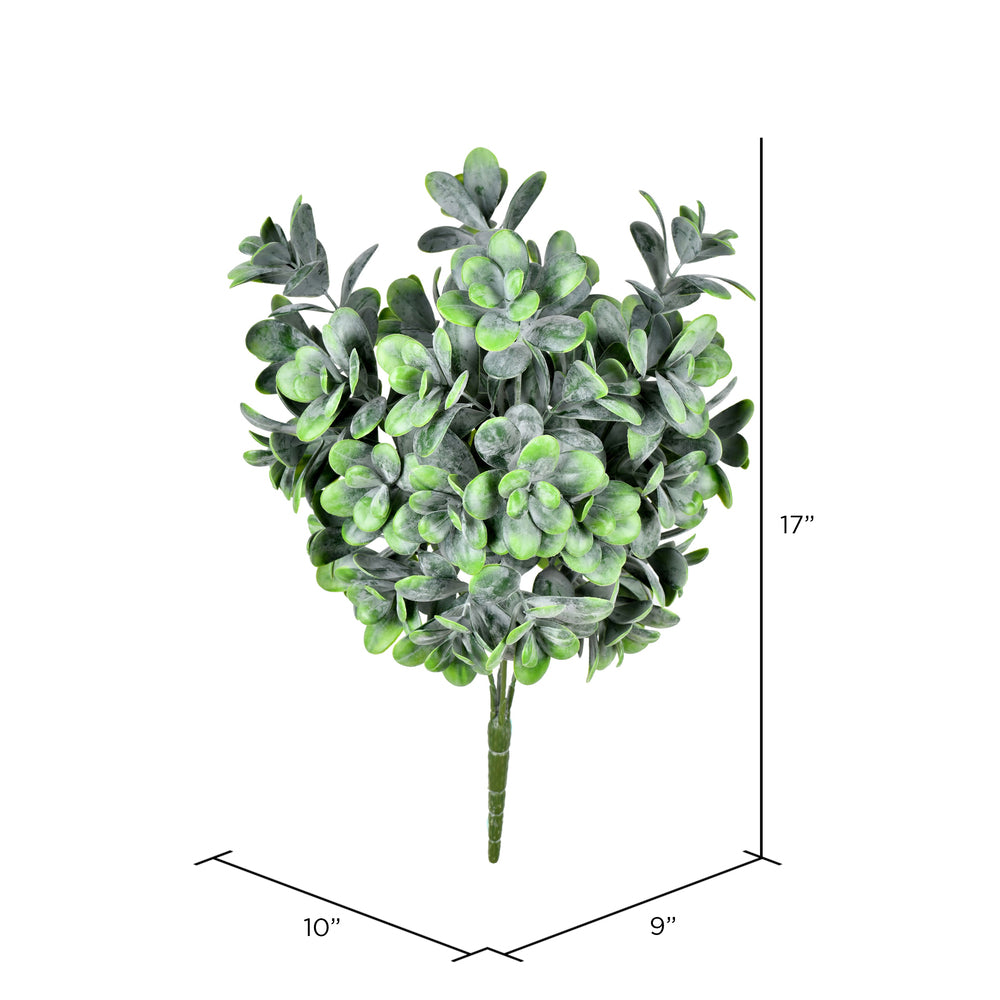 Vickerman 17" Artificial UV Coated Green Jade Bush.