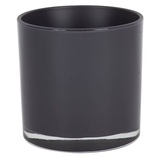 Vickerman 6" Black Painted Round Glass Container
