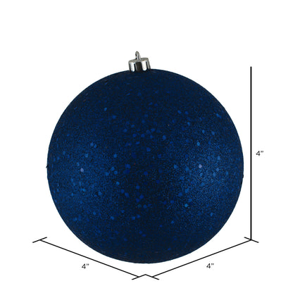 Vickerman 4" Sea Blue Sequin Ball Ornament 6 per Bag