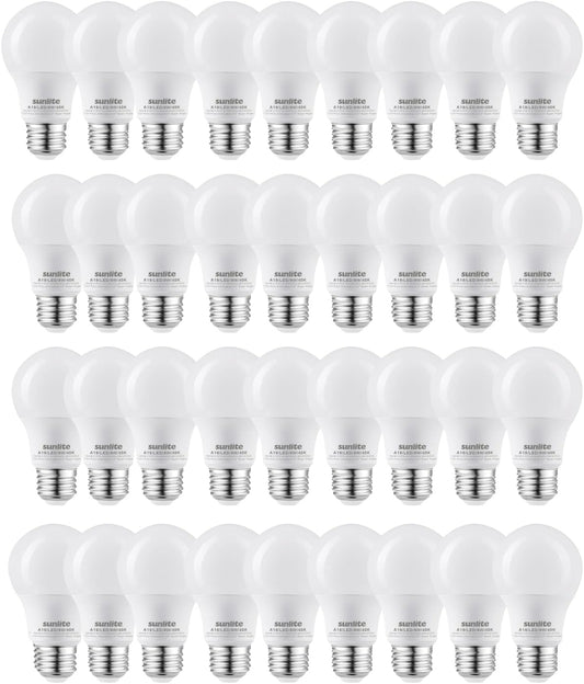 Sunlite A19 Standard LED Light Bulb, 9 Watts (60W Equivalent), 800 Lumens, Bulk 48 Pack, 120 Volts, Non-Dimmable, Medium E26 Base, RoHS, ETL Listed, 4000K Cool White