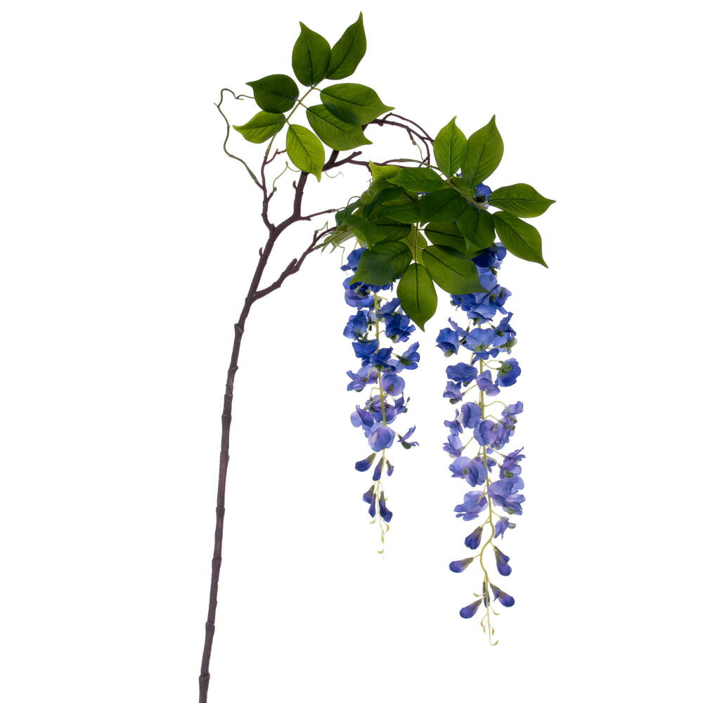Vickerman 56" Artificial Cobalt Wisteria And Foliage Hanging Spray