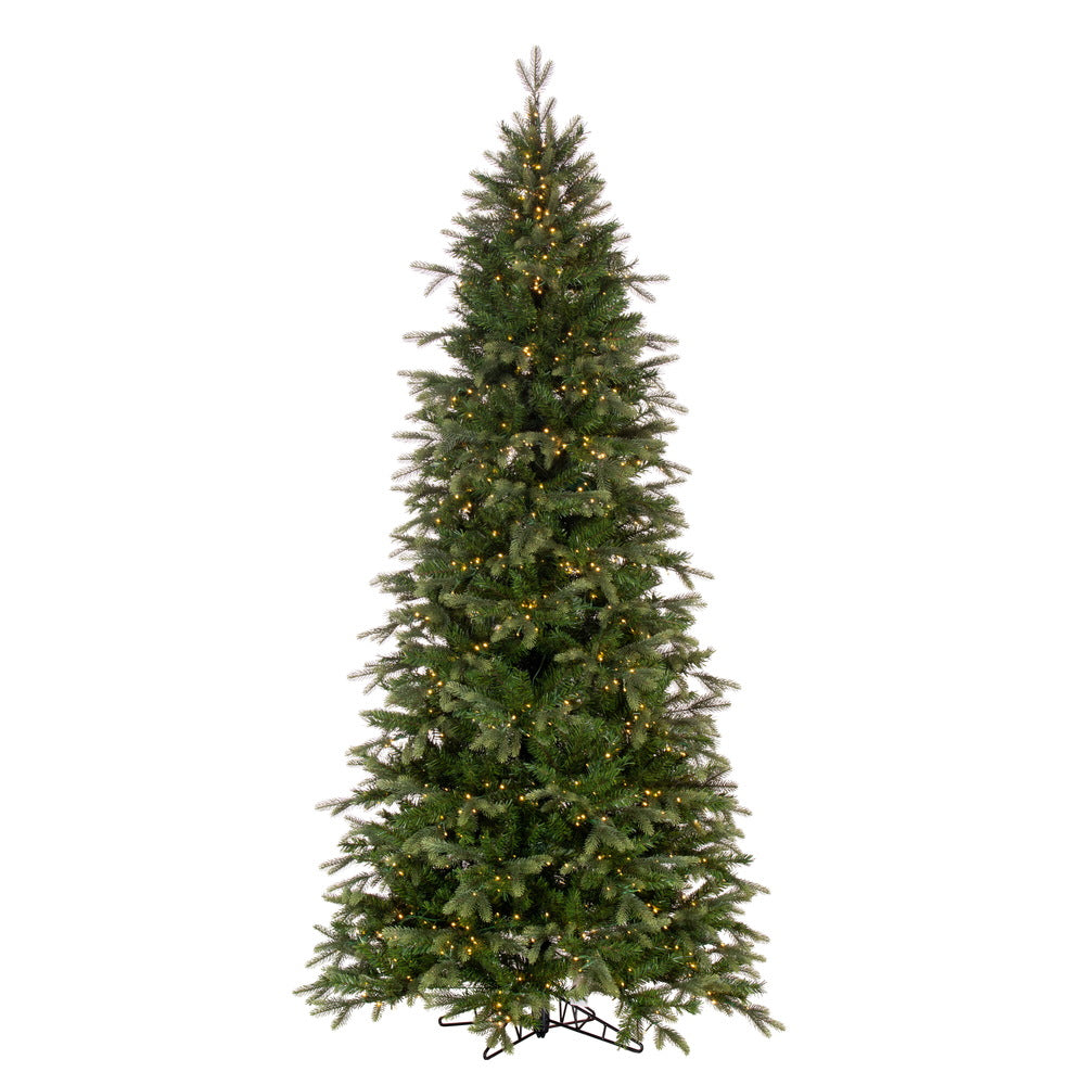 Vickerman 6.5' x 40" Douglas Fir Artificial Slim Christmas Tree with Warm White LED Lights.
