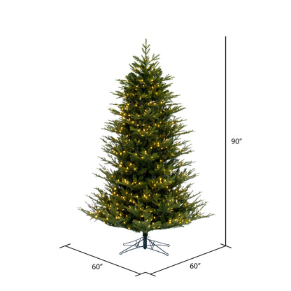 Vickerman 7.5' x 60" North Shore Fraser Fir Artificial Christmas Tree LED Warm White Lights