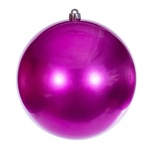 Vickerman 10" Hot Pink Candy Ball Ornament 1 per bag.