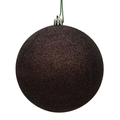 Vickerman 8" Chocolate Glitter Ball Ornament