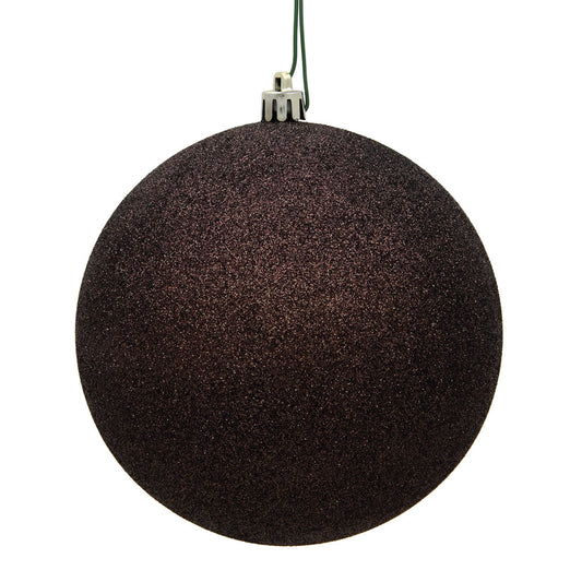 Vickerman 8" Chocolate Glitter Ball Ornament