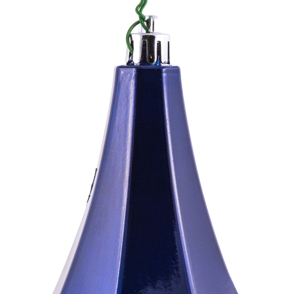 Vickerman 8" Cobalt Blue Candy Finish Diamond Finial Ornament Pack of 2