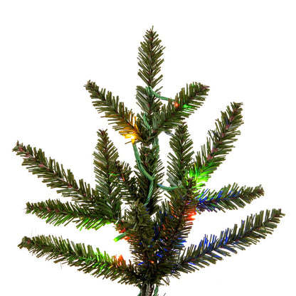 Vickerman 10' x 74" Natural Fraser Fir Artificial Christmas Tree Multi-colored Dura-Lit LED lights