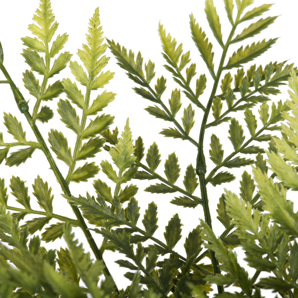 Vickerman 17" Artificial Green Rabbit Foot Fern Bush Pack of 2