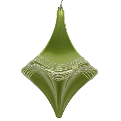 Vickerman 8" Celadon Candy Glitter Drop Christmas Ornament