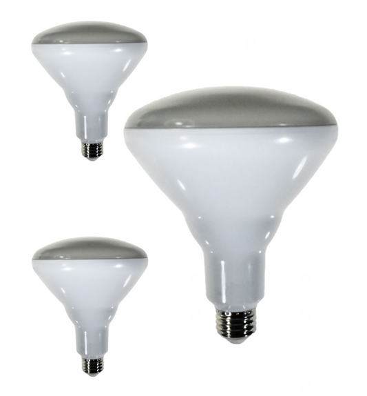 Damar BR40 LED Flood Light Bulb 15W 1100 Lumen E26 Medium Base 3000K Soft White for Interior Home Decor Kitchen Recessed Can Light Bulbs 120V 110° Beam Angle White Finish Pack of 3