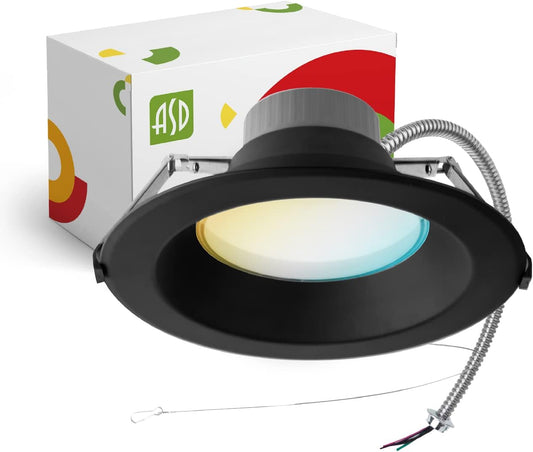 ASD Lighting LED Commercial Downlight 10inch 20/30/40W 120-277V 0-10V Dimmable 2700/3000/3500/4000/5000K Black UL ES