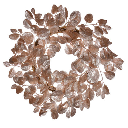 Vickerman 24" Café Latte Artificial Dogwood Glitter Wreath.