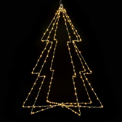 Vickerman 240 lights x 24" Warm White LED Tree Steel Wire Silhouette Light.