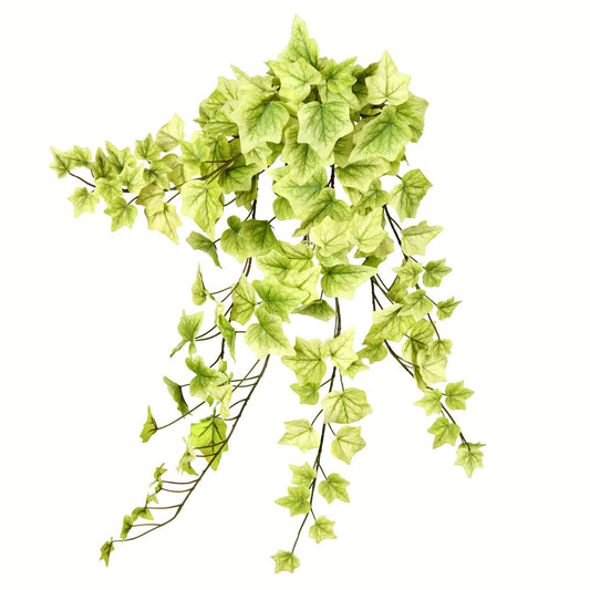 Vickerman 28" Artificial Light Green Ivy Hanging Bush Pack of 2