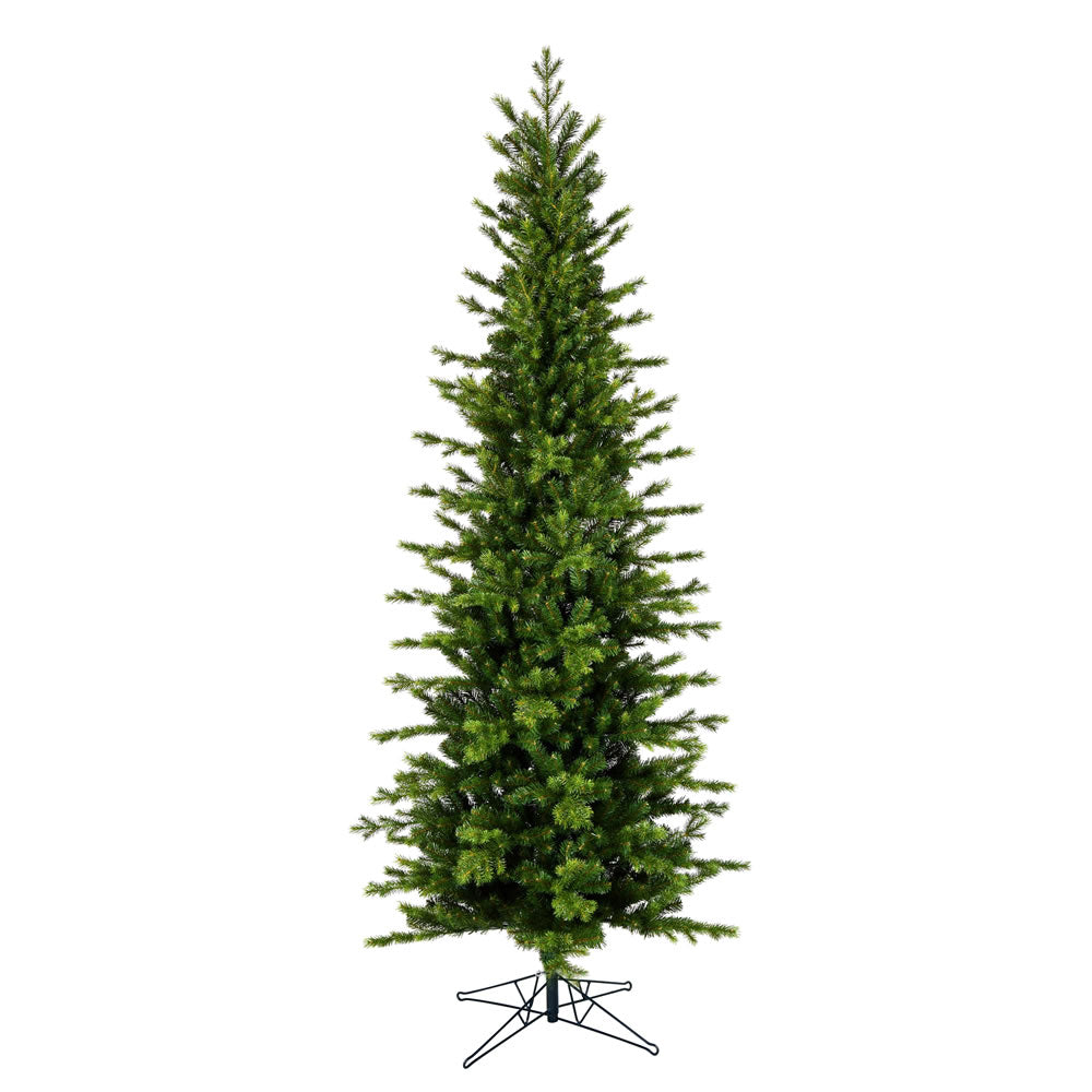 Vickerman 7.5' x 38" Moutauk Pine Artificial Christmas Pencil Tree Unlit