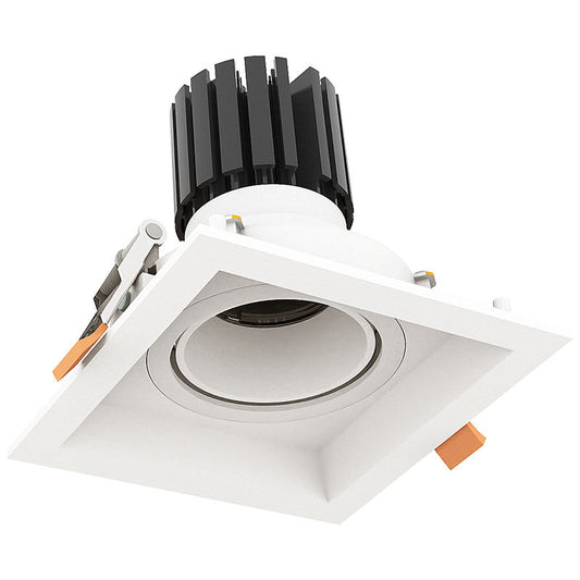 Westgate LED Recessed Light With 1 Slot White Trim, Residential Lighting, 10W, 700 Lumens, 3000K, White Finish, TRIAC LED Dimmer