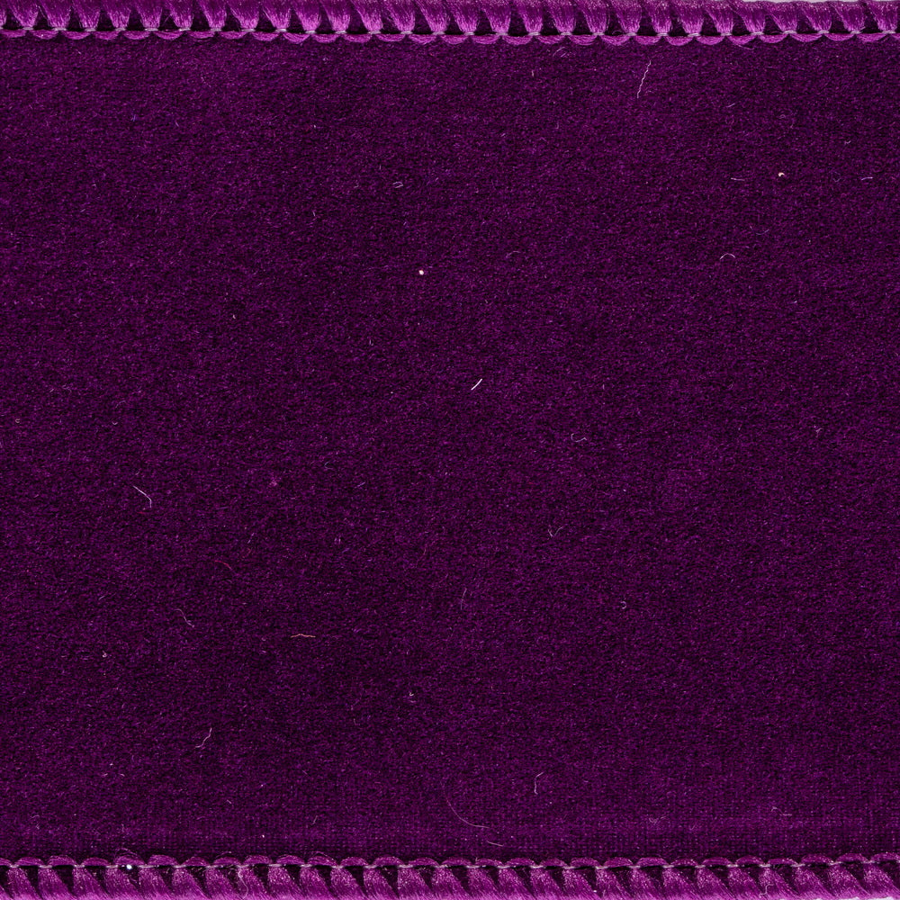 Vickerman 2.5" x 10 Yards Plum Purple Velvet Ribbon.