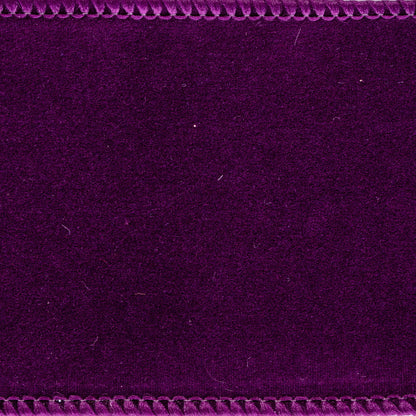 Vickerman 2.5" x 10 Yards Plum Purple Velvet Ribbon.