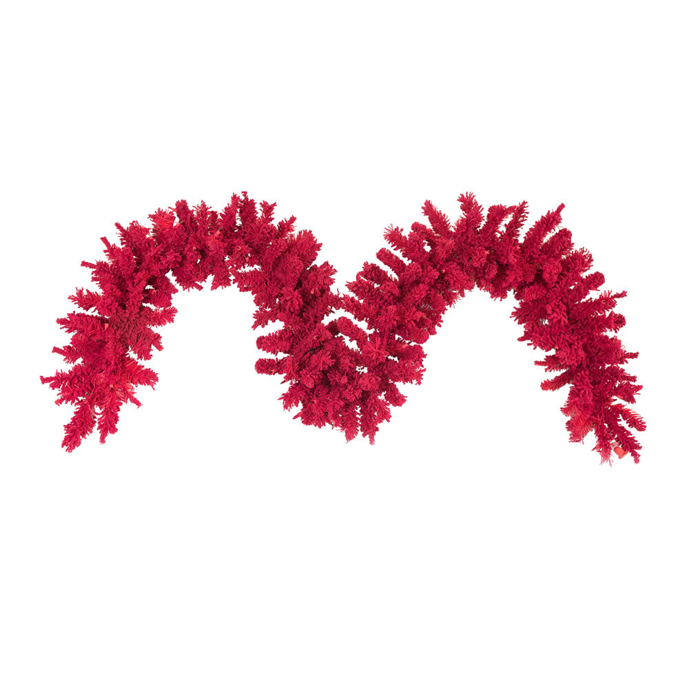 Vickerman 9' x 14" Flocked Red Fir Artificial Christmas Unlit