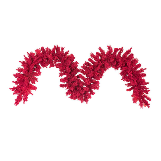 Vickerman 9' x 14" Flocked Red Fir Artificial Christmas Unlit