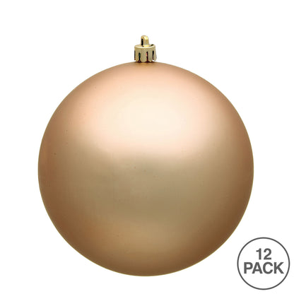 Vickerman 3" Café Latte Matte Ball Ornament 12 per Bag