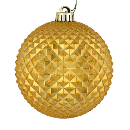 Vickerman 2.75" Honey Gold Durian Glitter Ball Ornament 12 per Bag