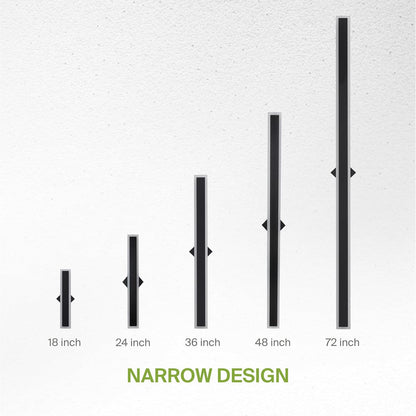 ASD Lighting LED Outdoor Wall Sconce Narrow design 36" 30W 120-277V CCT Selectable 3000/4000/5000K Dimmable Black ETL