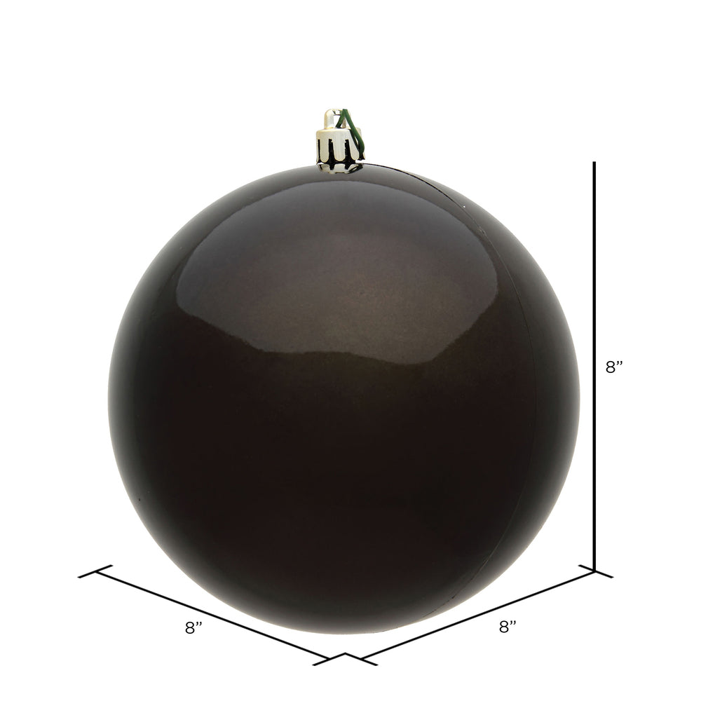 Vickerman 8" Gunmetal Candy Ball Ornament